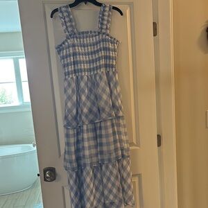 Blue Checkered womens Dress